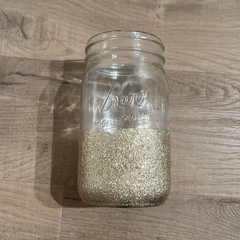 🛍️Gold accent mason jar